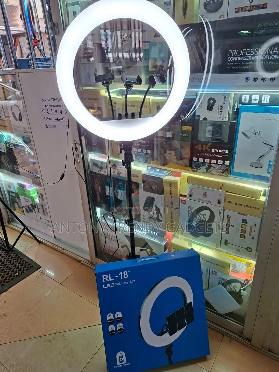 Professional 18" Led Ring Light With Stand For Youtube & Tiktok