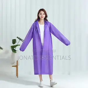Unisex Raincoat With Hood, Waterproof Reusable, All Sizes