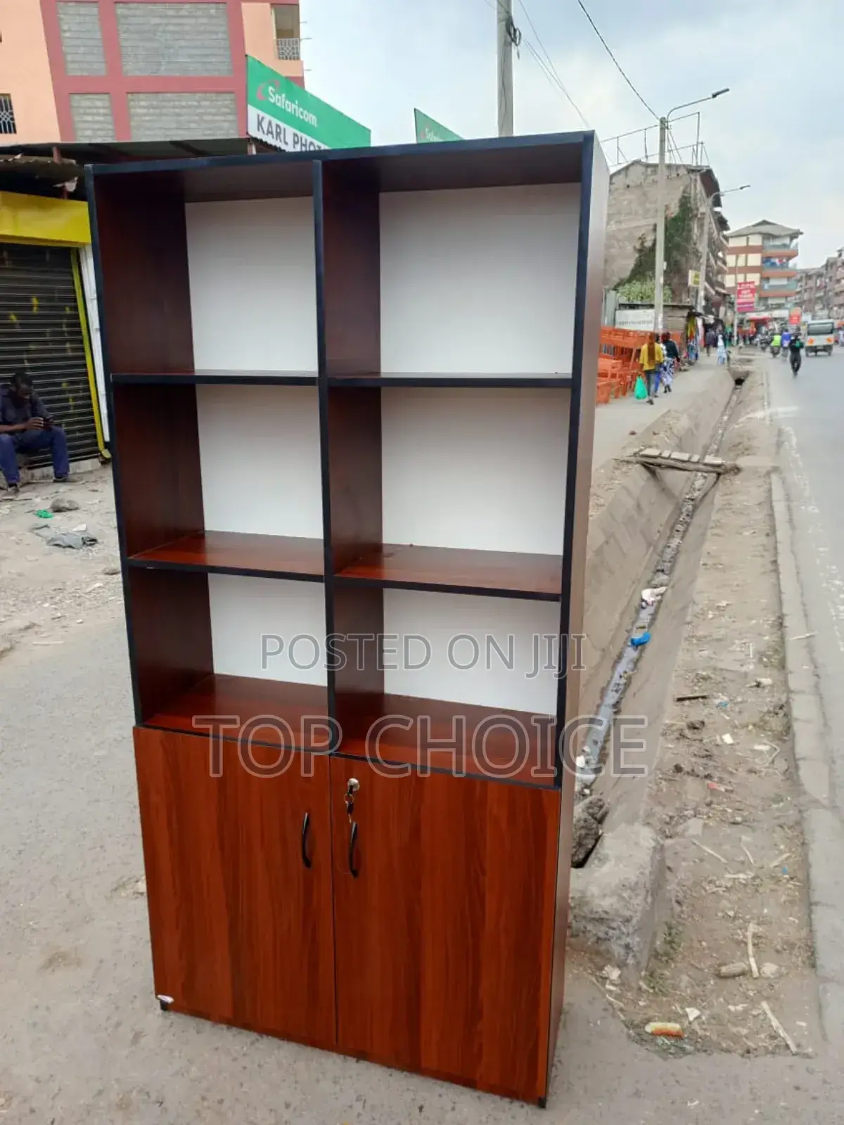 Dark Mahogany Office Bookshelf