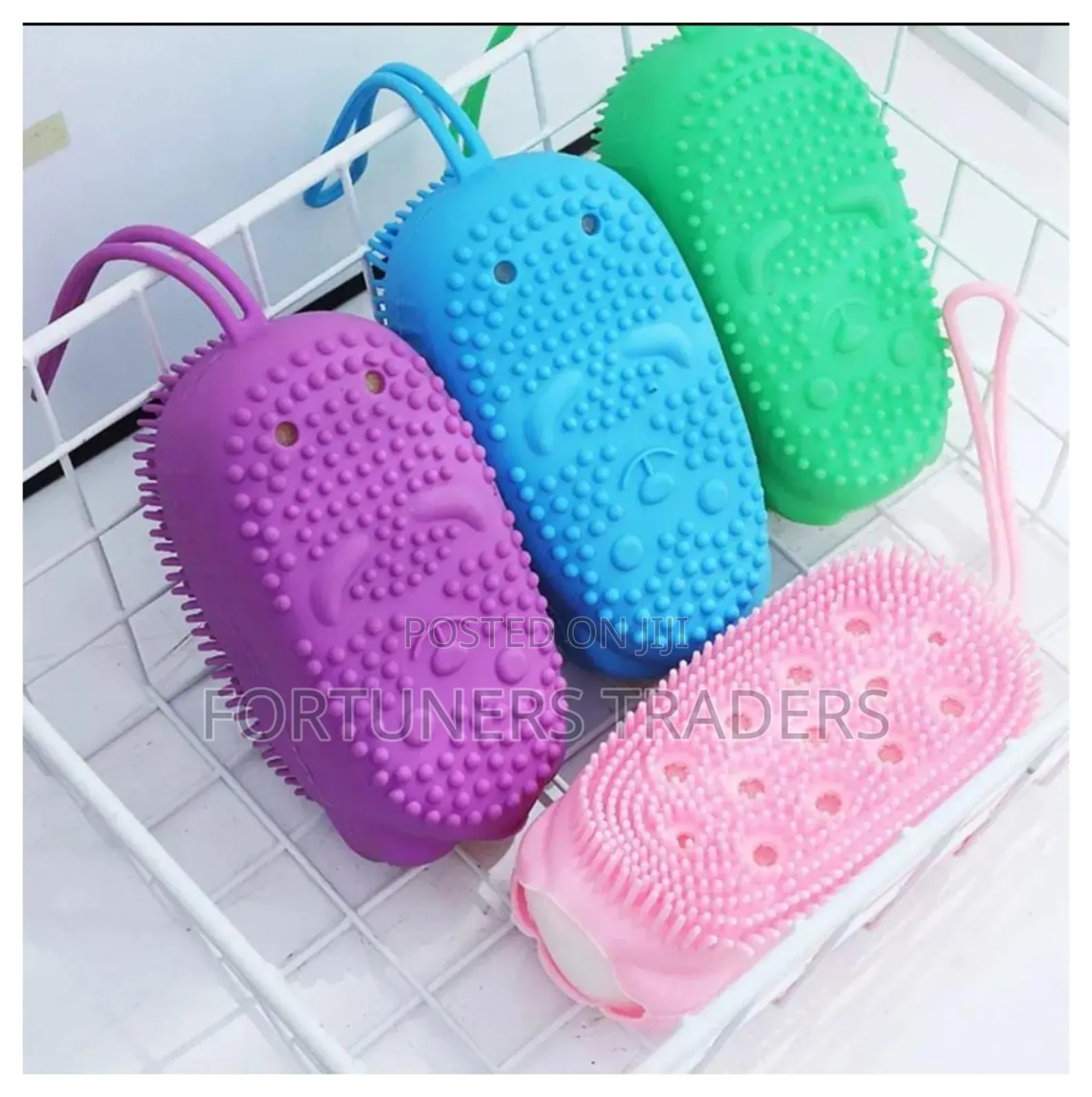 Silicone Body Scrubber Shower Exfoliating Scrub Sponge Bubble Brush