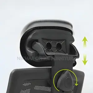 Office Seat: With Headrest Ergonomic Mesh Black Seat