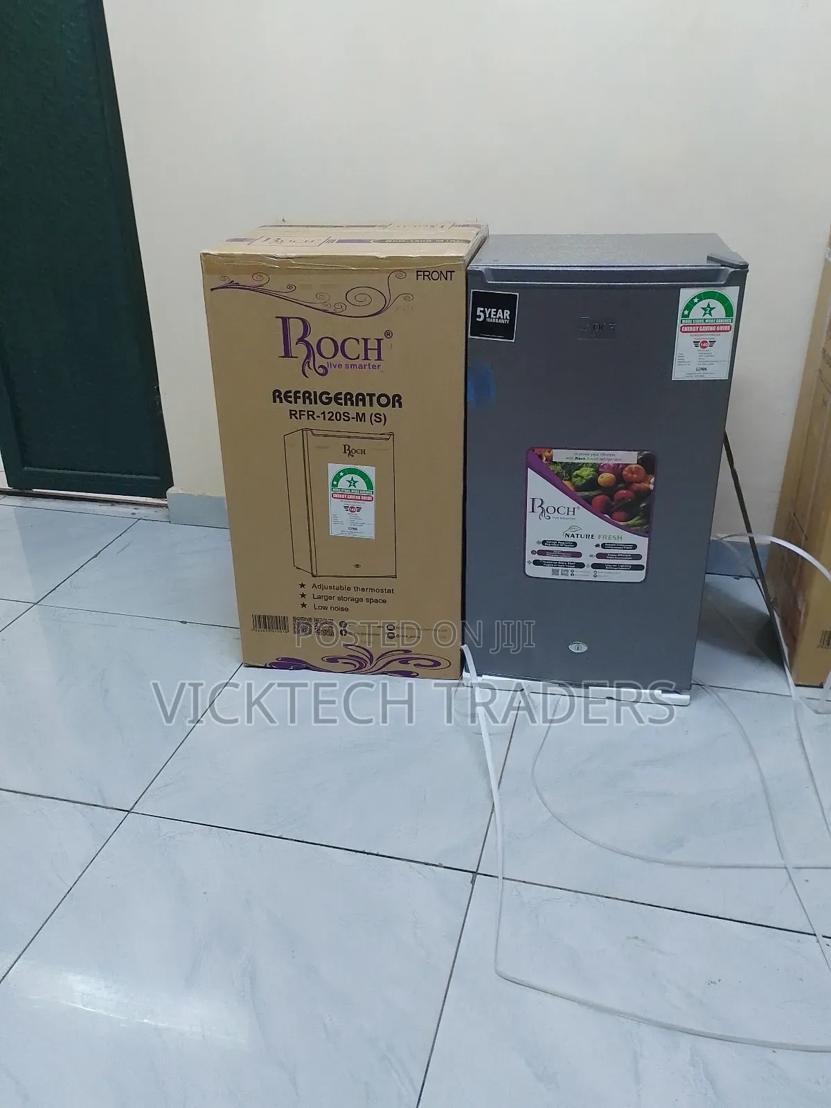 Fridge Roch 90 Litres Mini Refrigerator~Dark Silver With 5 Yr Warranty