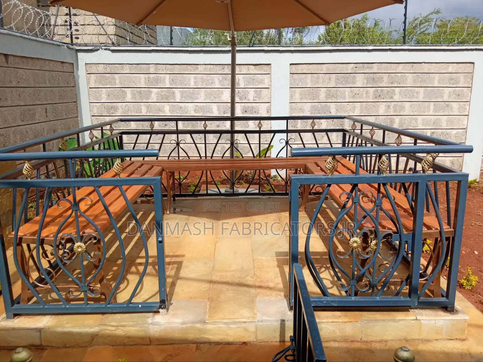Outdoor Metal Gazebo With Benches
