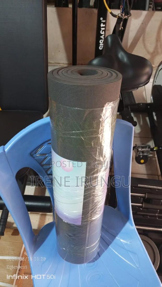 Grey Color Exercise Mat - main view