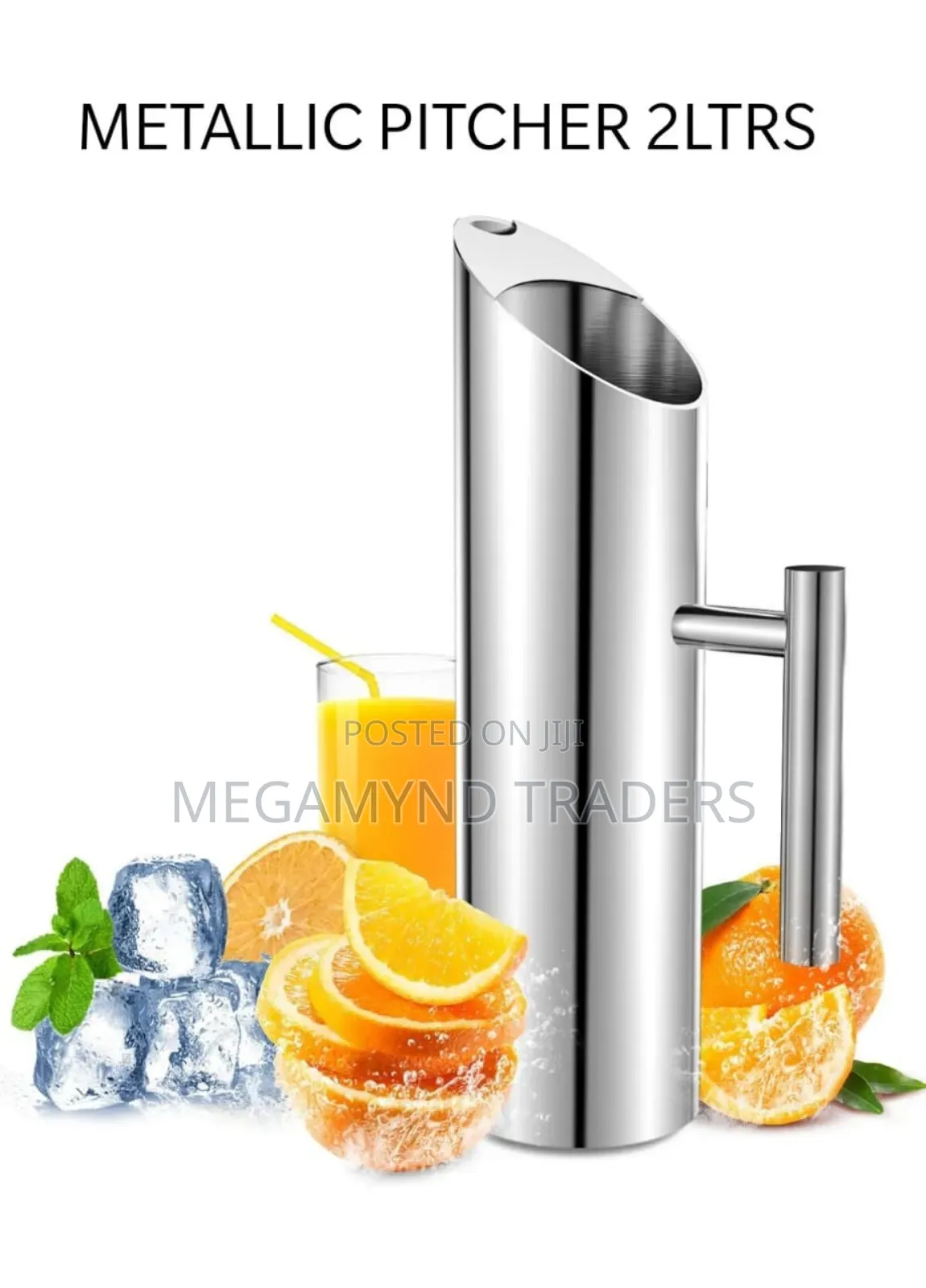 Metallic Pitcher 2ltr/Stainless Steel Kitchen Jug / Tea Pot