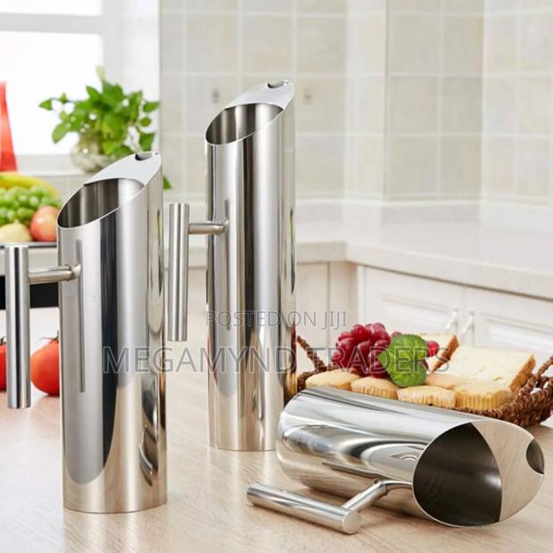 Metallic Pitcher 2ltr/Stainless Steel Kitchen Jug / Tea Pot - thumbnail 2