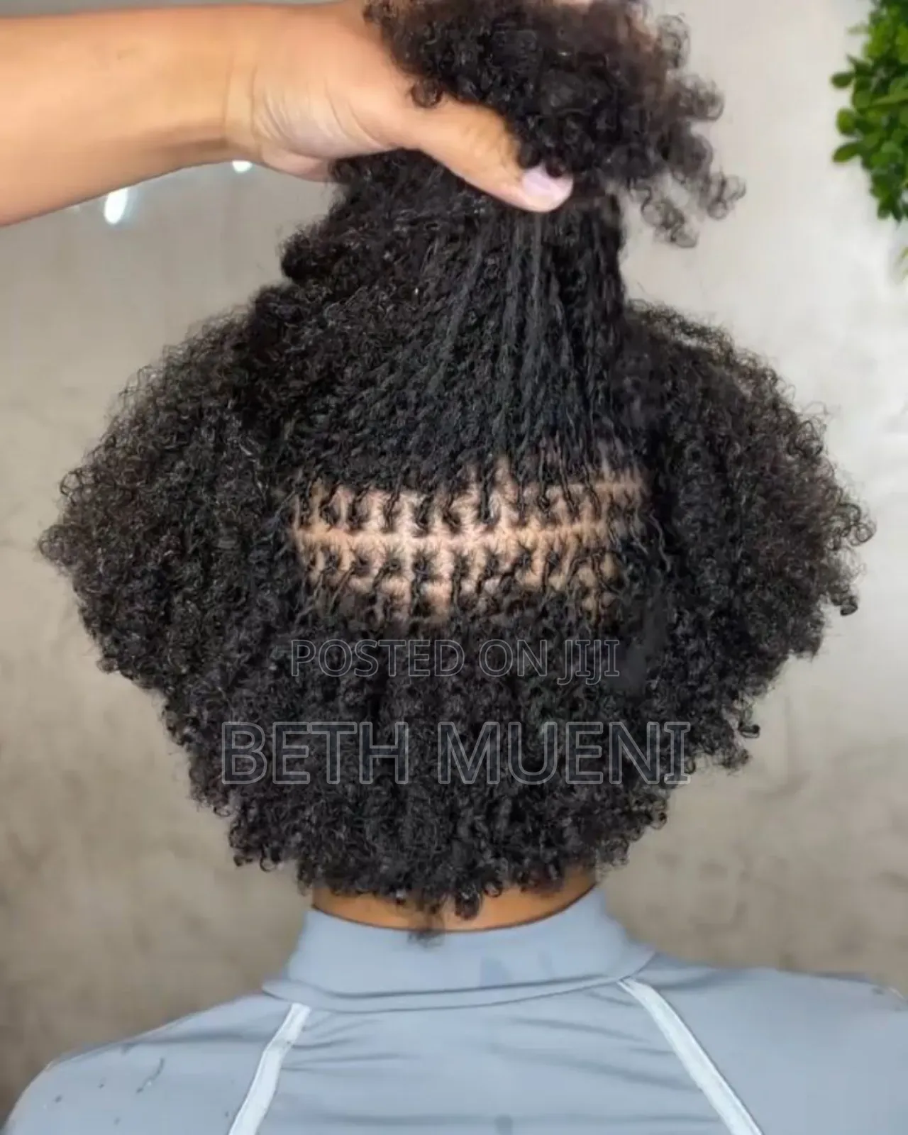 Human Hair Extensions Afro Kinky Curly 4b