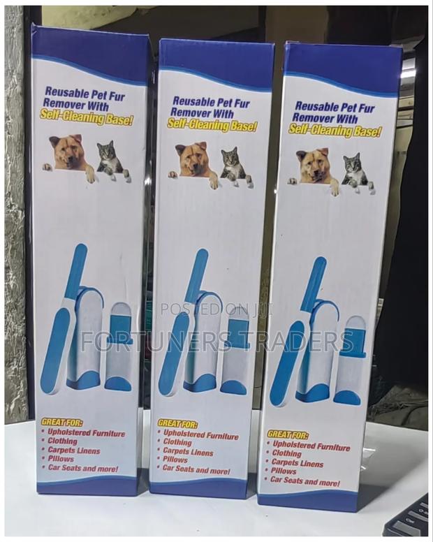 Fur Magic Pet Hair Remover Lint Brush With Self-Cleaning Base