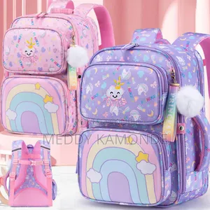 Girls Pink Purple School Bags