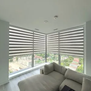 Break Room Zebra Roller Blinds