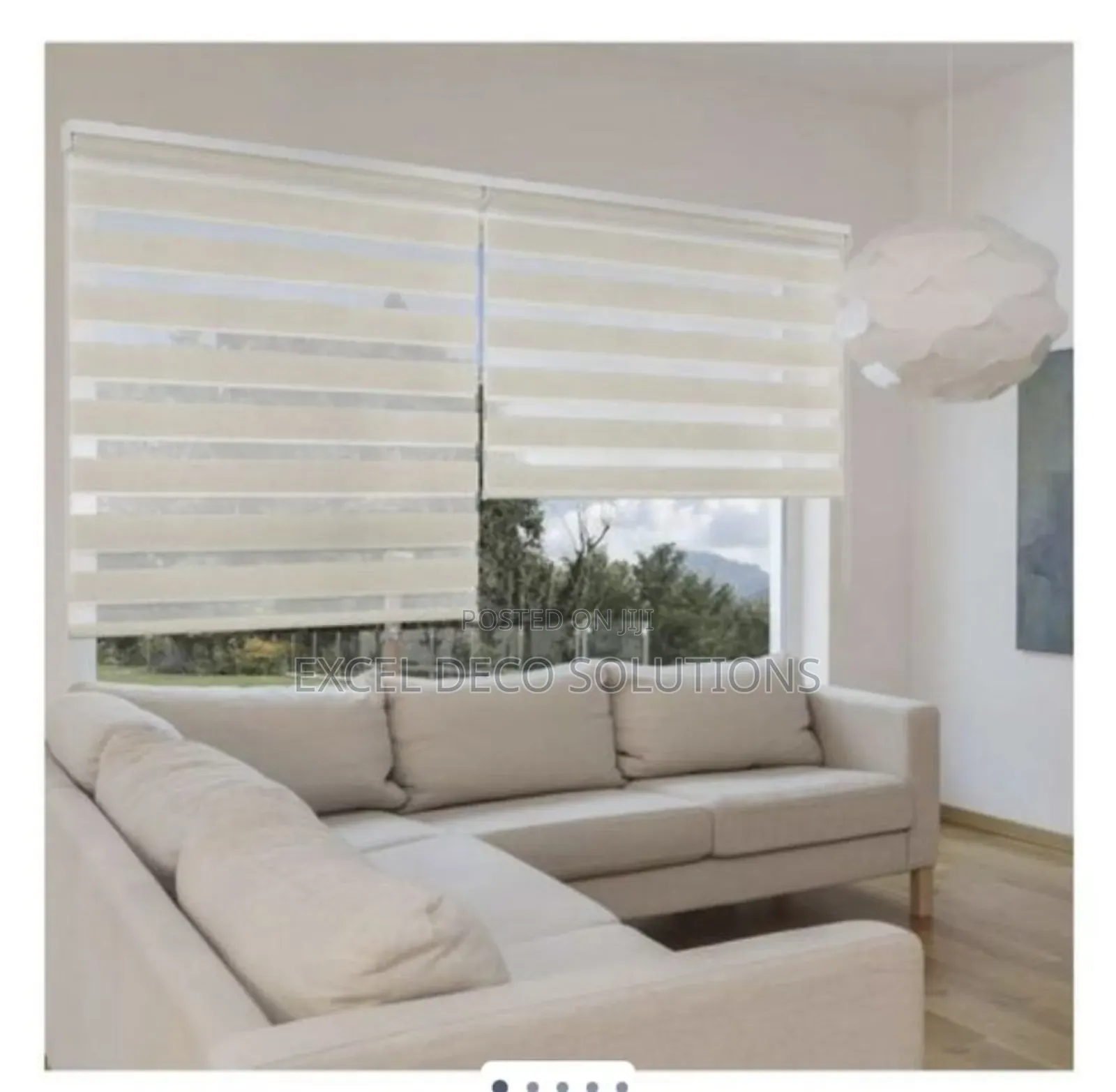 Brown Textured Fabric Zebra Blinds