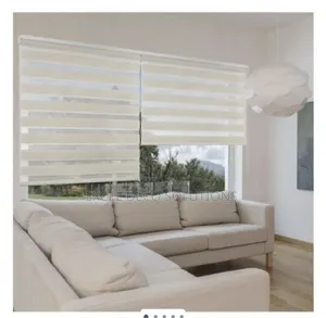 Brown Textured Fabric Zebra Blinds