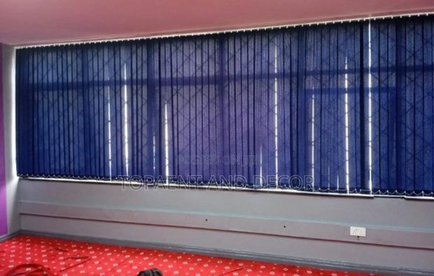 Vertical Window Blinds in Neutral Shade That Match Any Decor