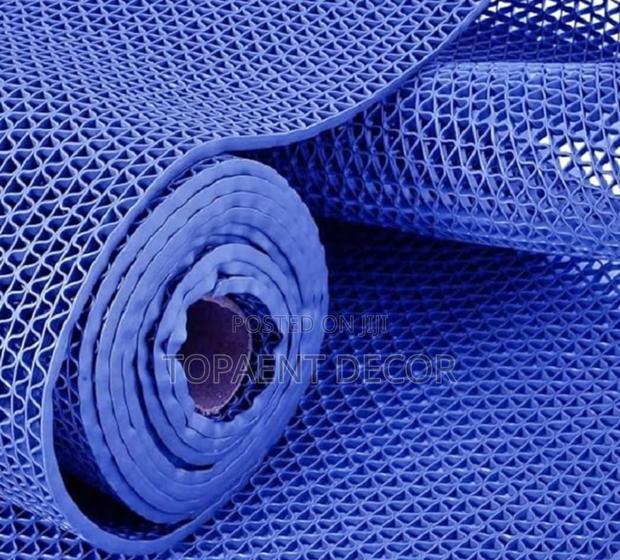 Blue Foldable Bathroom Floor Antislip Mats - main view