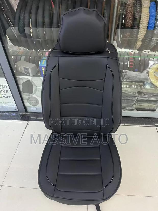Black Leather 5 Seater Car Seats Covers