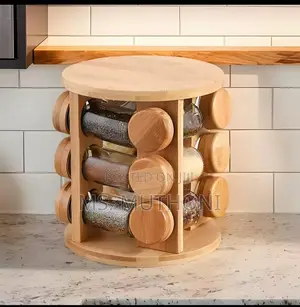 Wooden Seasoning Rack, Condiment Jar Holder, (12 Jars )