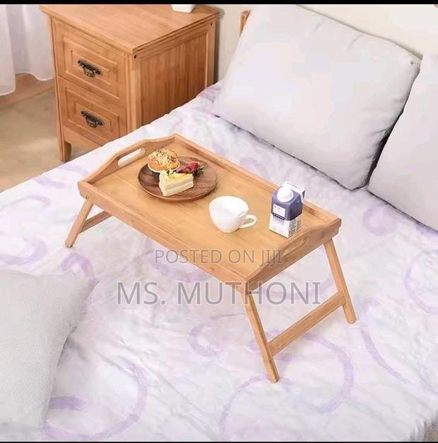 Bed Tray Table With Foldable Legs Media Slot Manual - main view