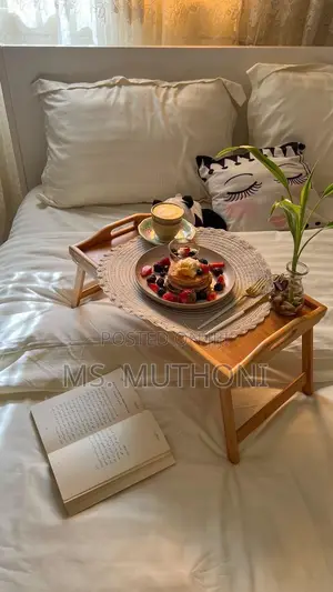 Bed Tray Table With Foldable Legs Media Slot Manual
