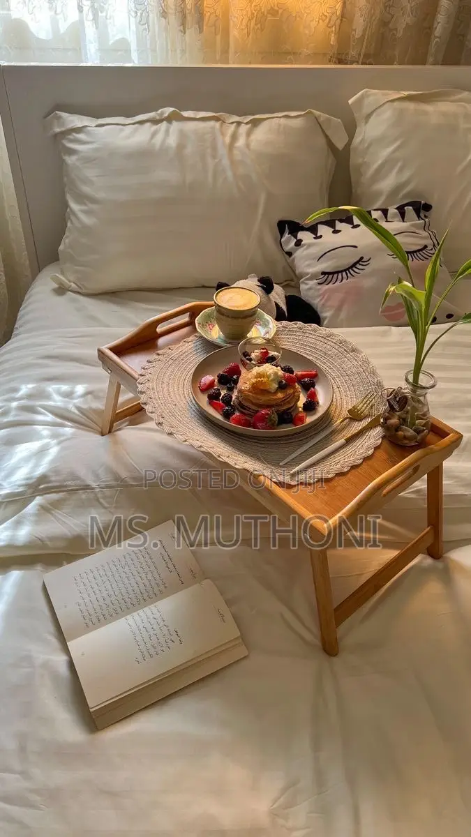 Bed Tray Table With Foldable Legs Media Slot Manual