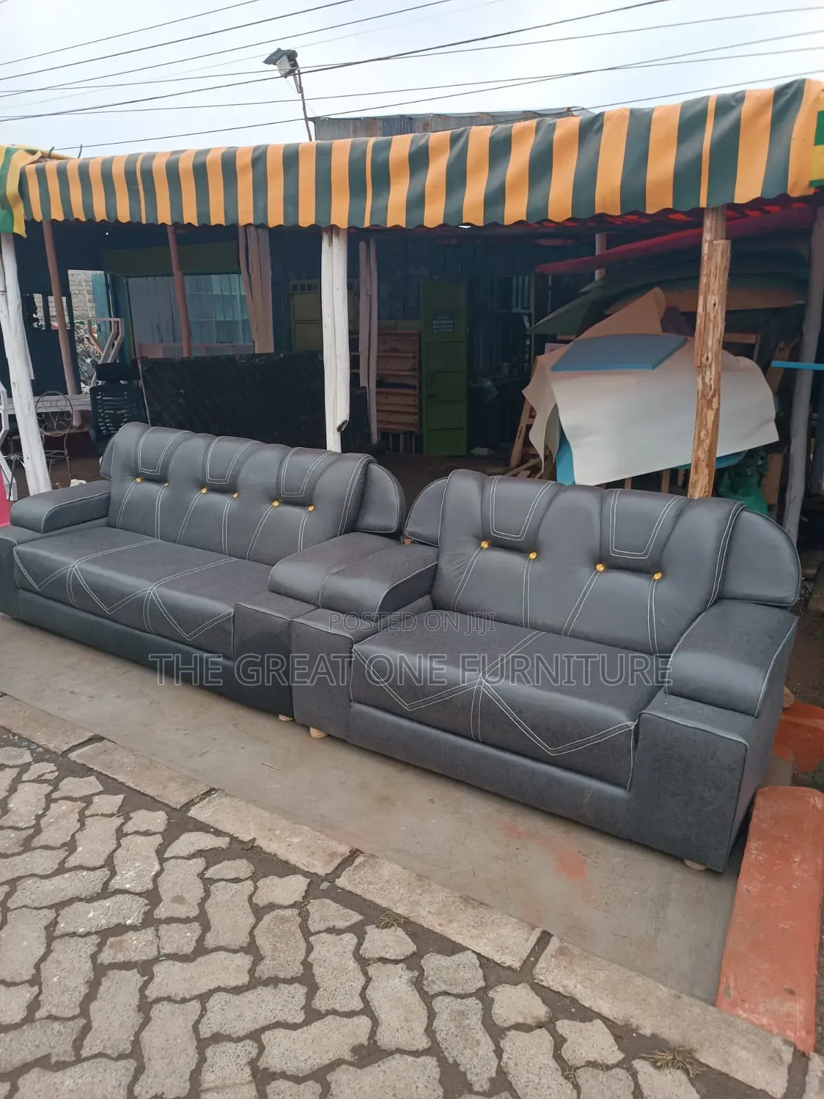 Quality Gray Comfy 5 Seater Sofa Set Kbv5