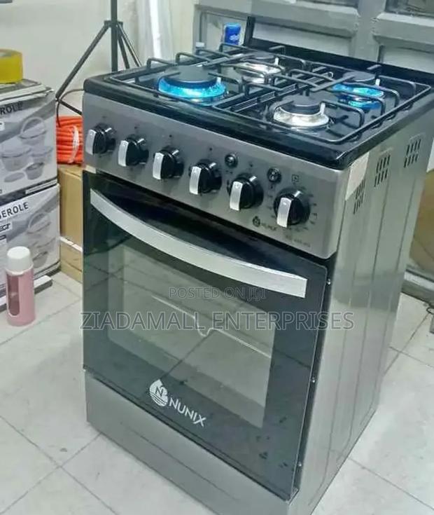 Nunix 50x55 Full Gas Cooker – 4 Powerful Burners for Everyday Cooking