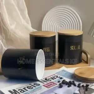*3 PCS Canisters Set With a Bamboo Tray