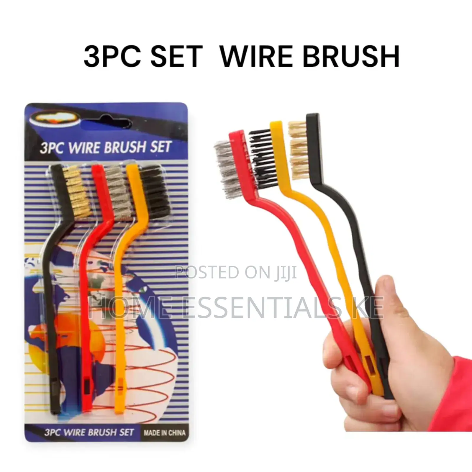 3pieces Set Mini Wire Brush Cleaning Tool Kit