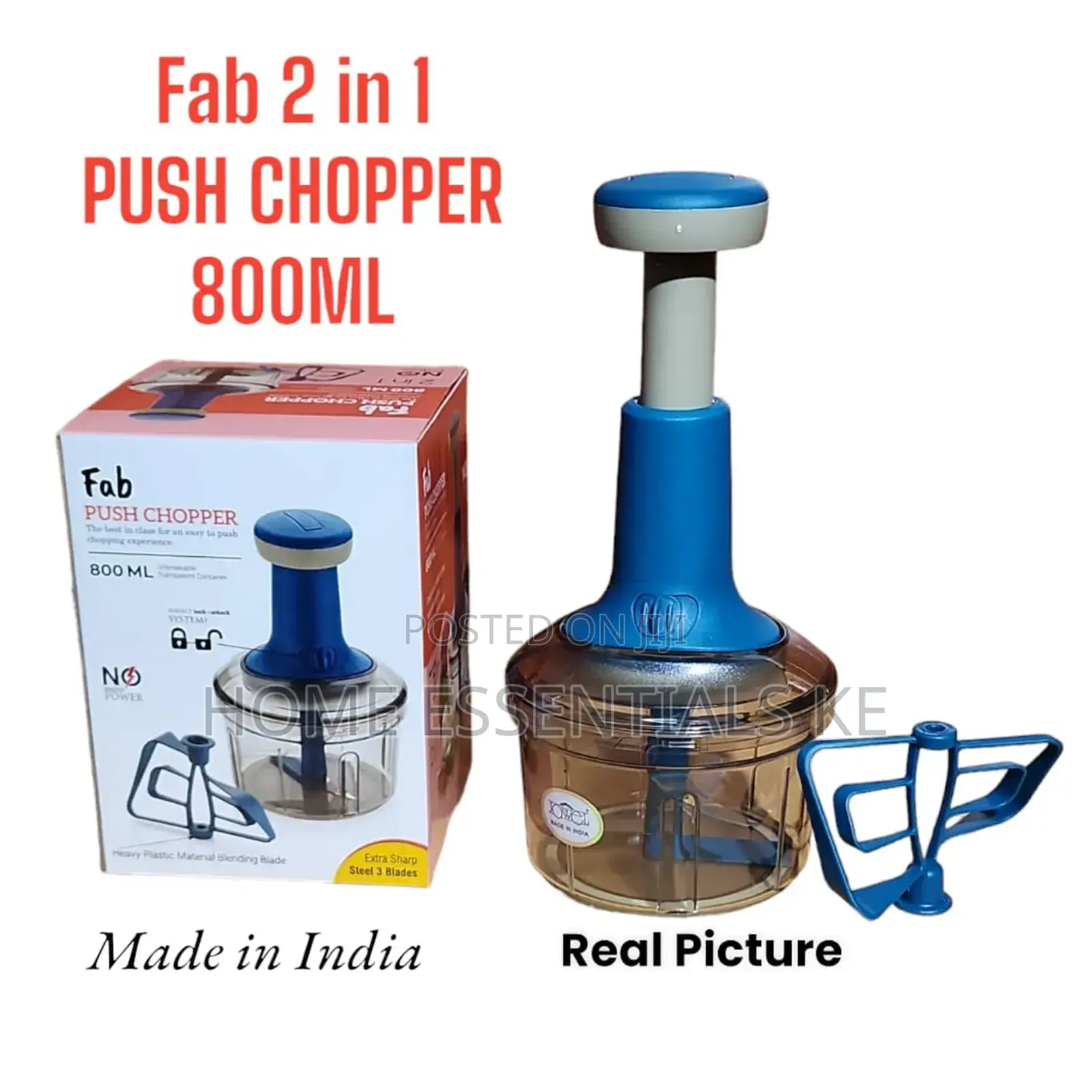Fab 2 in 1 Push Chopper 800ml-Manual