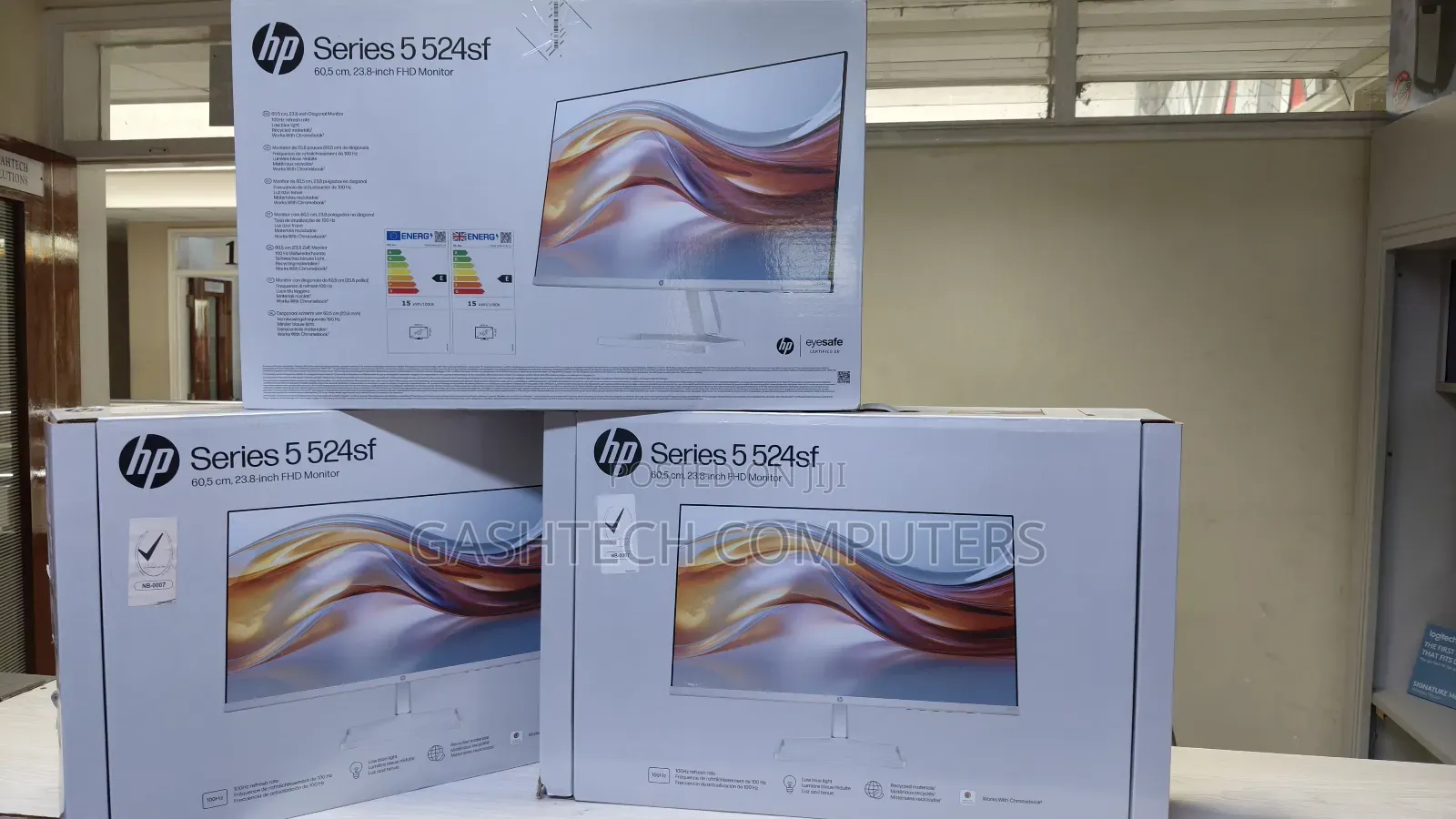Hp 524sf Series 5 23.8" FHD Monitor, Black Color,