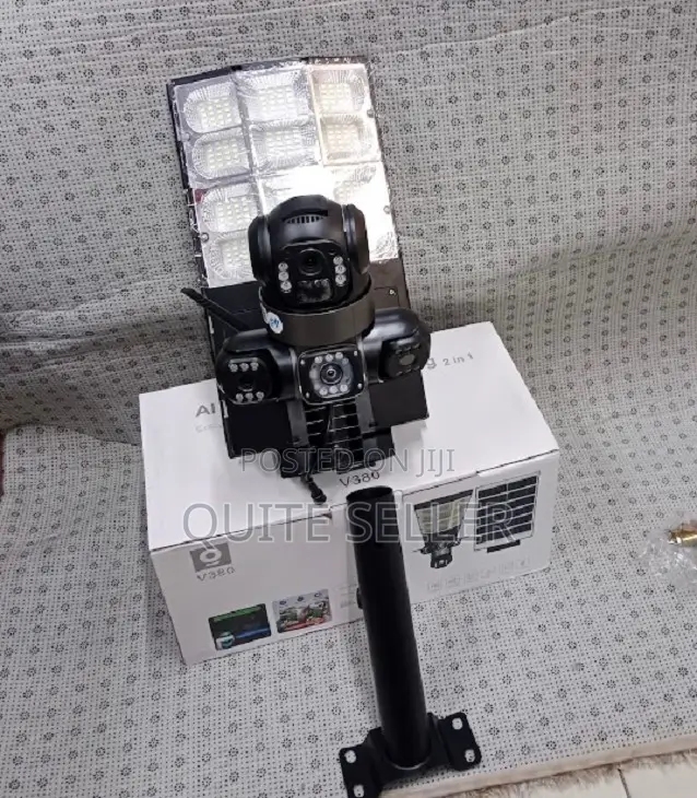 4g Solar Street Light With CCTV Camera - Both Lighting and Security