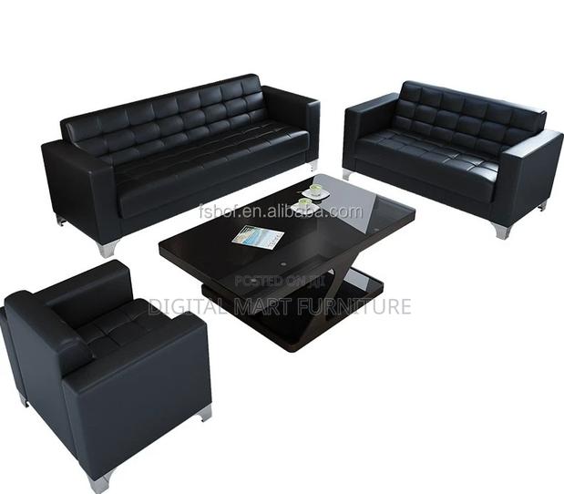 Office Sofa: 5 Seater Office Sofa With Ottoman - thumbnail 2