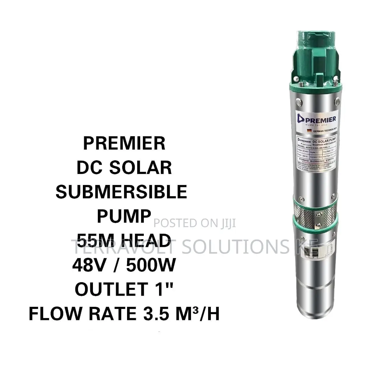 Premier 55m Head Dc Solar Submersible Pump