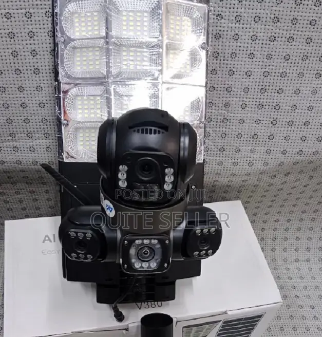 V380 4g/Wifi Dual Three-Lens PTZ 180w Solar Powered Outdoor Camera