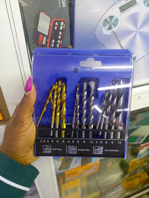 15pcs Drill Bits Set/Metal+Wood+Masonry - main view