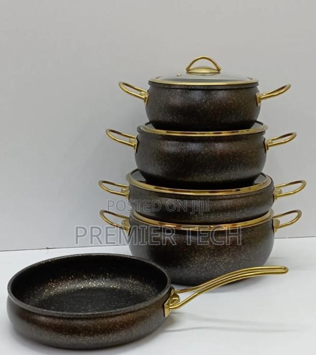 10 Pieces Granite Cooking Pots - main view