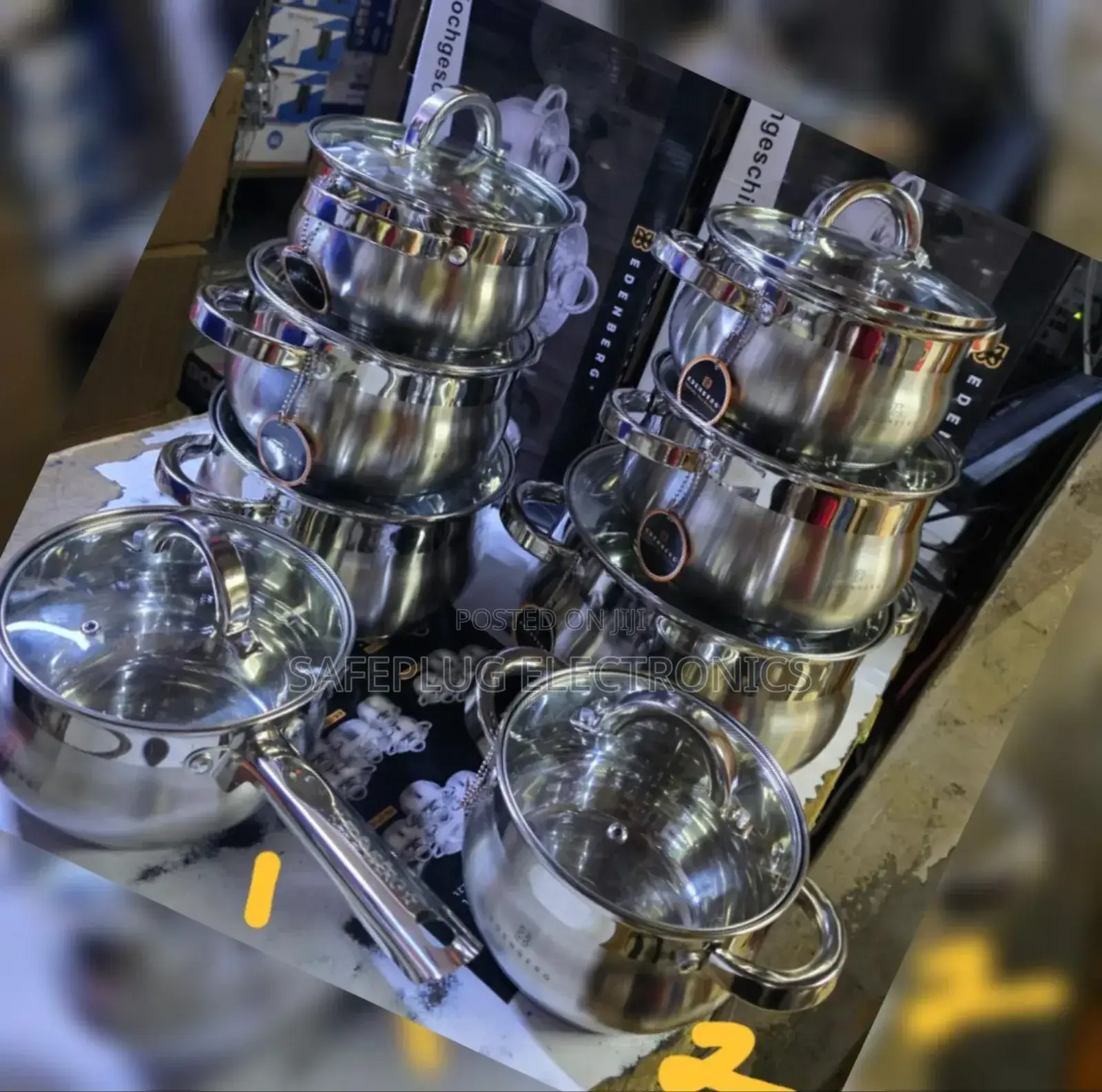 8 PCS Eden Berg Stainkess Cookware Set