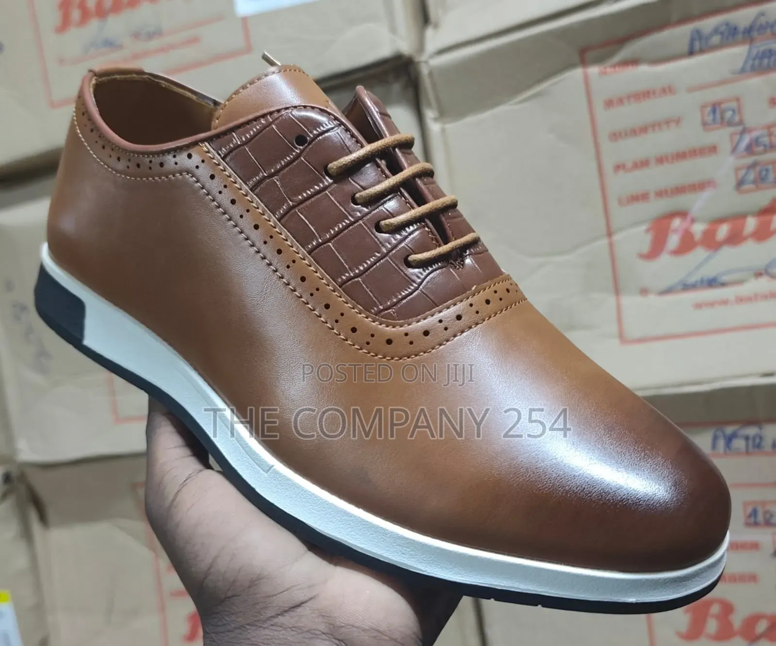 Quality Genuine Leather Rubber Sole Laced Business Smart Casual Shoes