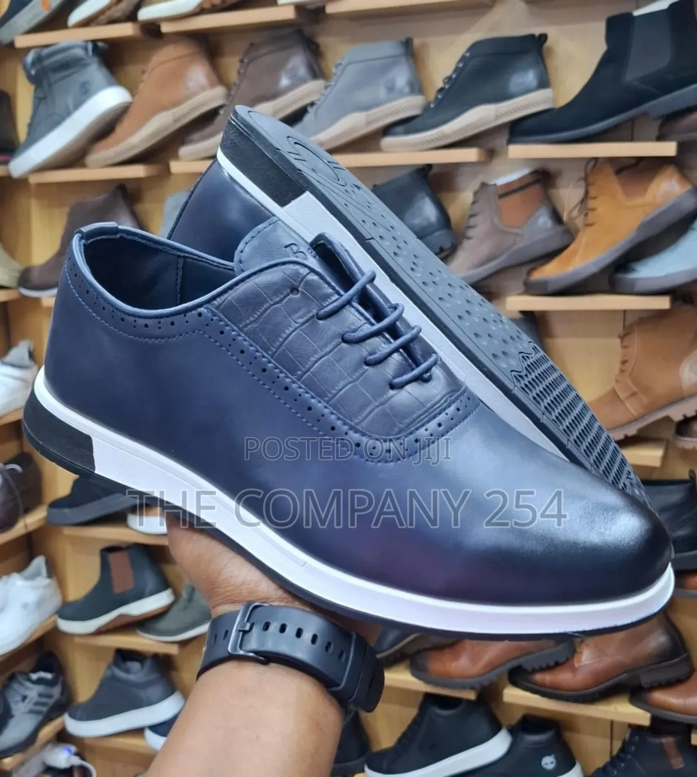 Quality Genuine Leather Rubber Sole Laced Business Smart Casual Shoes