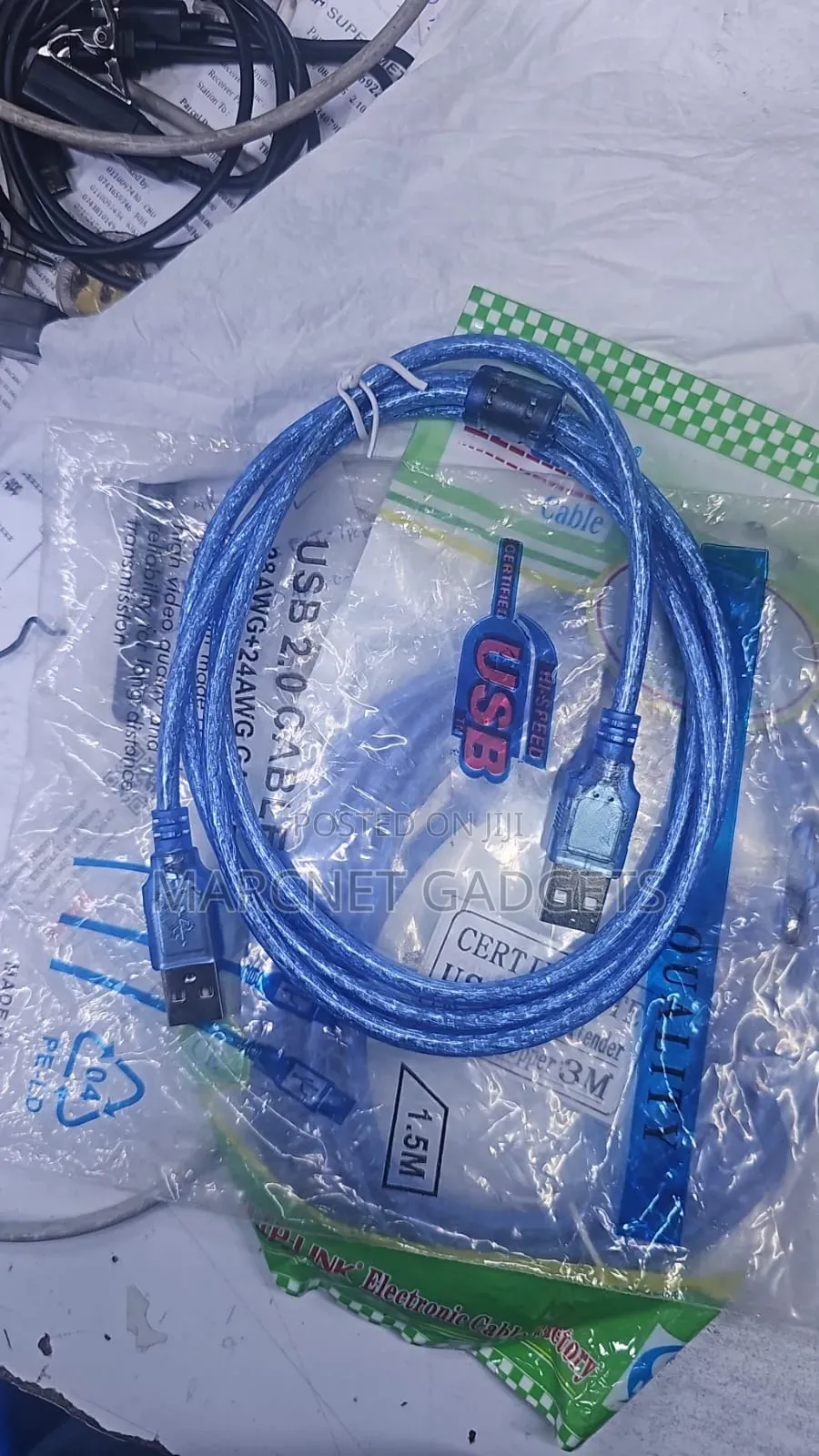 Male Usb to Usb Male Cable 1.5m
