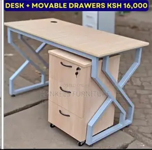 Desk and Movable Drawer