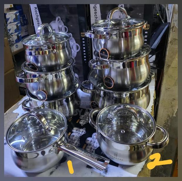 8 PCS Eden Berg Stainkess Cookware Set - main view