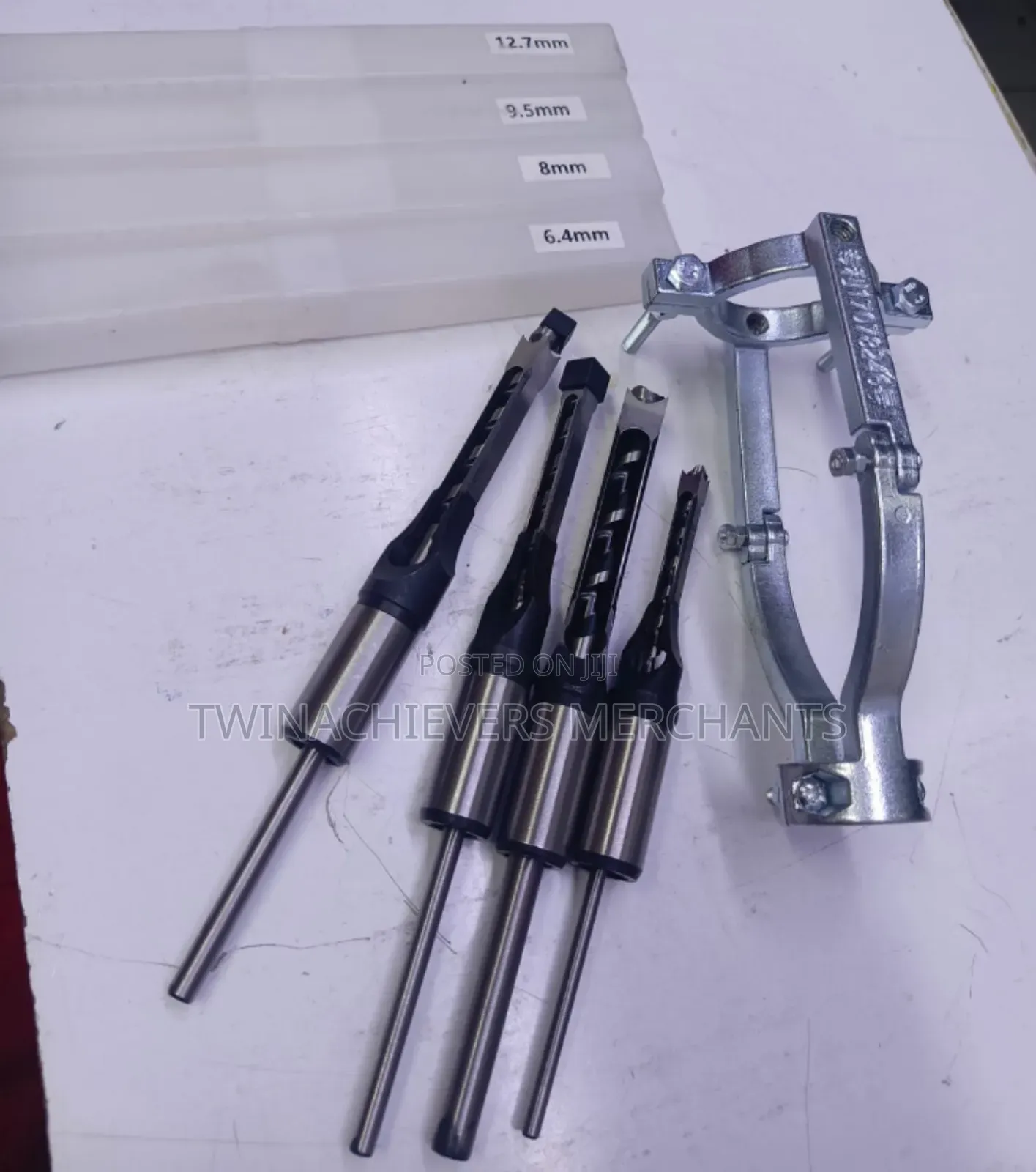 4pcs Mortice Bits Set +Adapter(12.7mm,9.5mm,8mm,6.4mm)