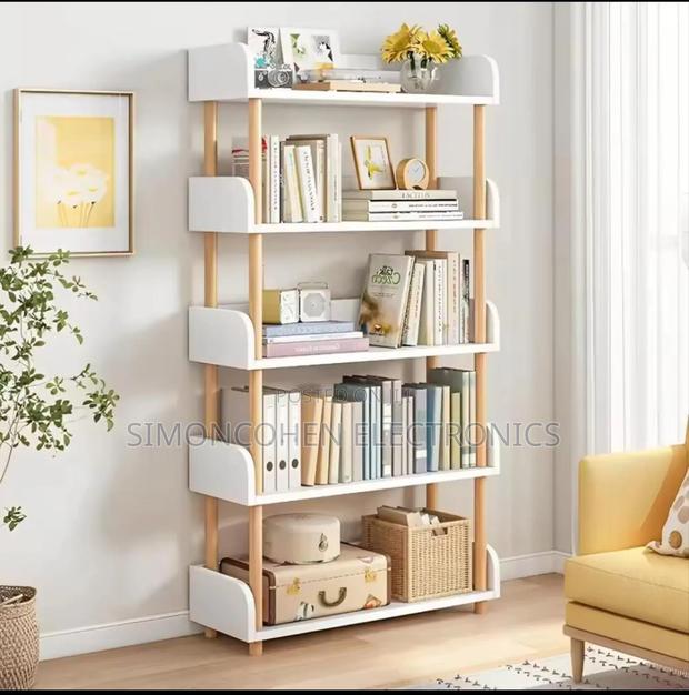 5 Tier Open Wooden Bookcase - main view