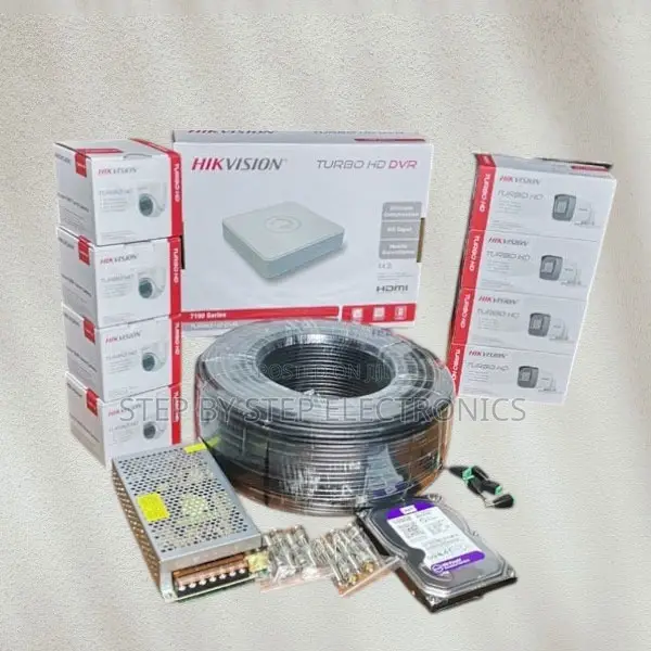 Complete Hikvision 8 Cameras 1080p 2mp CCTV Package With Hard Disk