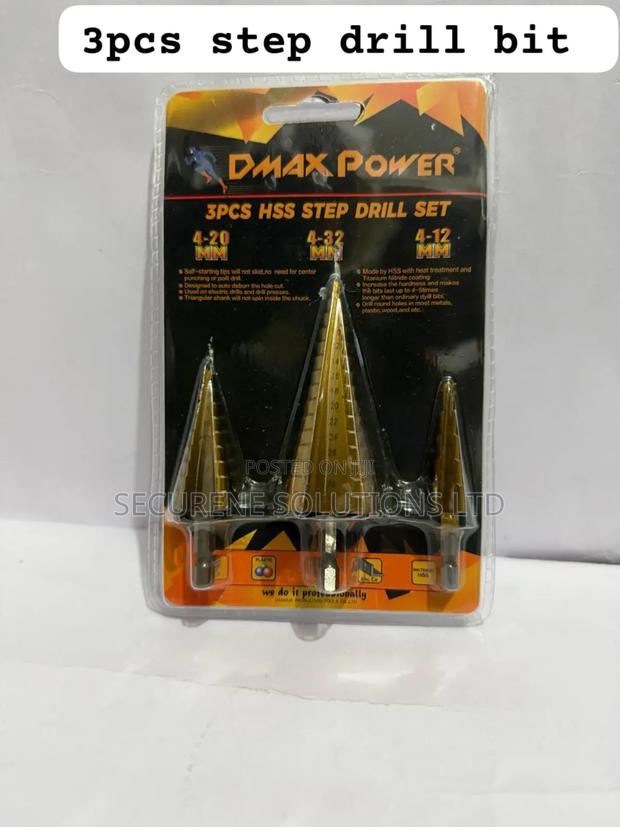 Dmax Power 3pcs HSS Step Drill Set. - main view