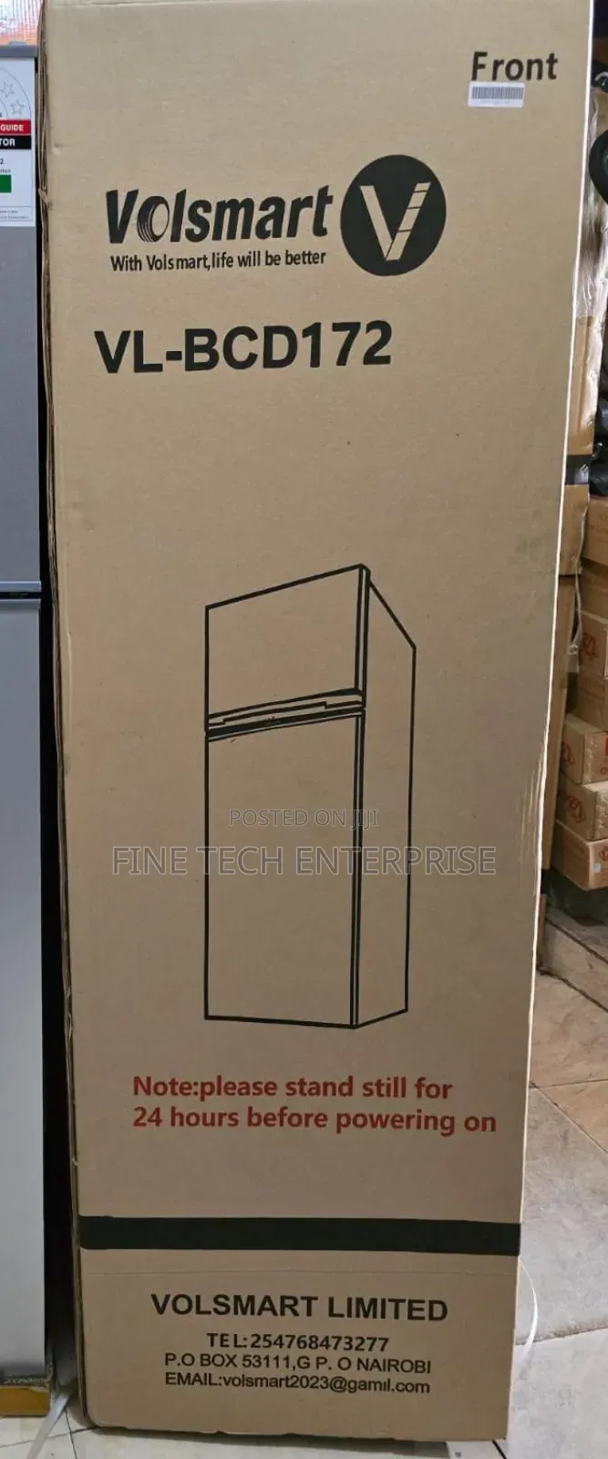Silver Volsmart 172litres Double Door Refrigerator
