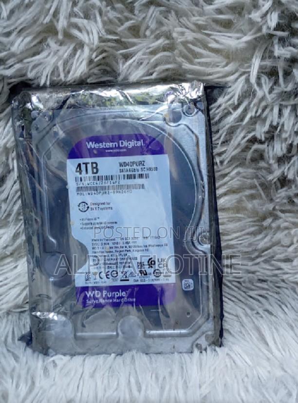 Western Digital Highquality 4tb 3.5" Sata Purple 24/7 Surveillance HDD