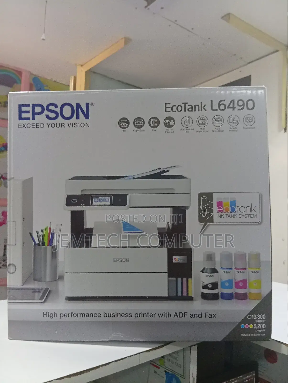 Epson L6490 Ink Tank Printer: Print, Copy, Scan, Fax