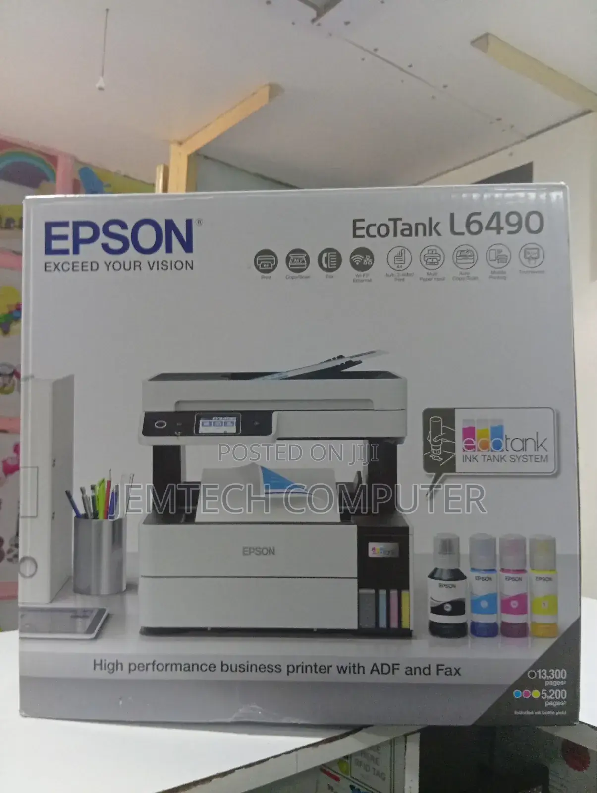 Epson L6490 Ink Tank Printer: Print, Copy, Scan, Fax