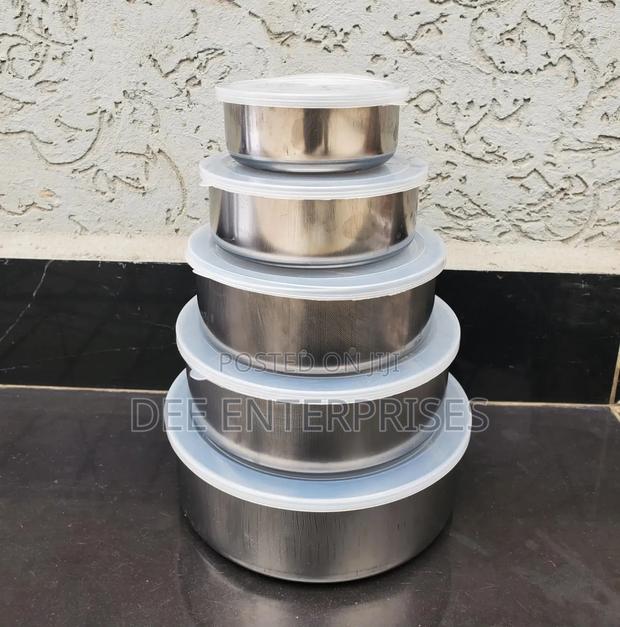 5pcs Modern Stainless Steel Fresh Box Containers - thumbnail 2